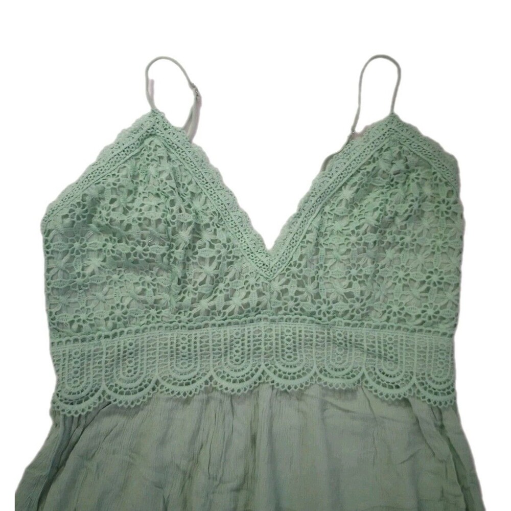 Liv & Lottie Mint Green Hi-Low Adjustable Spaghetti Strap Dress sz XL Juniors - Picture 3 of 10